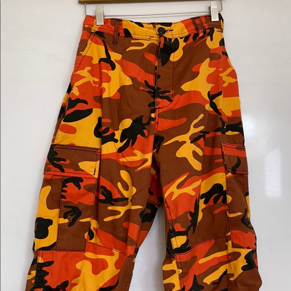Orange Camo Pants Adjustable